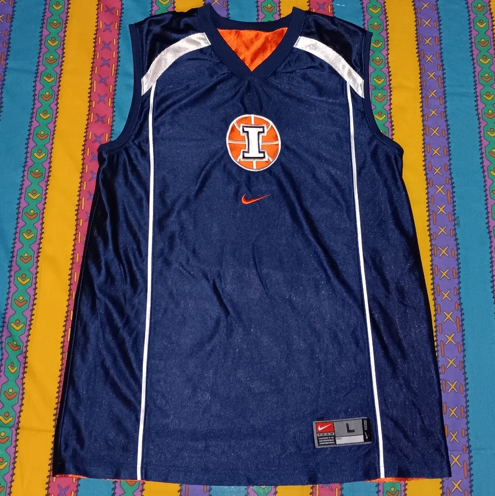 90s Nike Fighting Illini Reversible Basketball Jersey 90s Nike Illinois Vintage